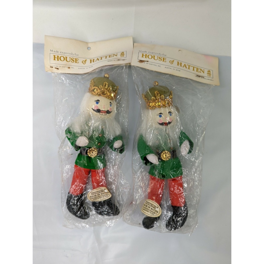 House of Hatten Wood Soldiers Ornament Lot‎ of 2